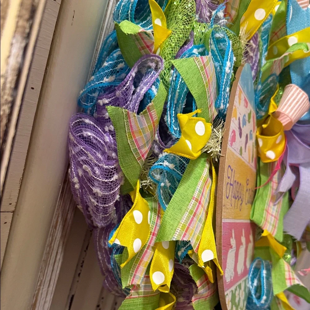 Colorful Easter Bunny Wreath